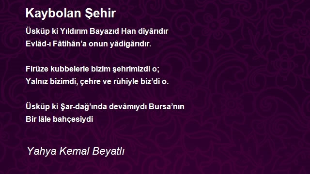 Yahya Kemal Beyatlı