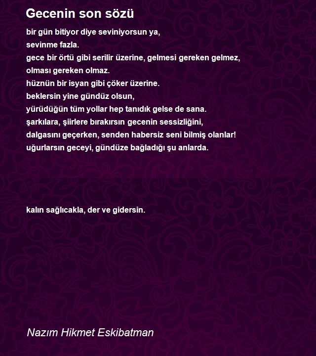 Nazım Hikmet Eskibatman