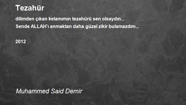 Muhammed Said Demir