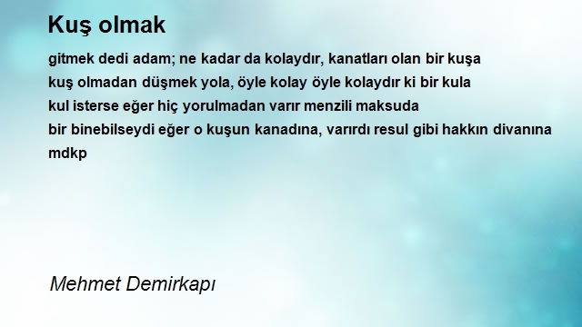 Mehmet Demirkapı