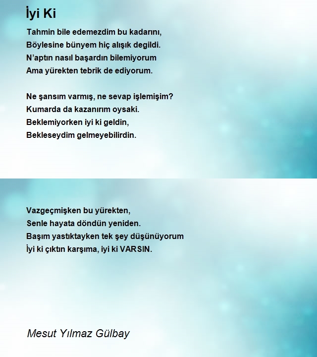 Mesut Yılmaz Gülbay