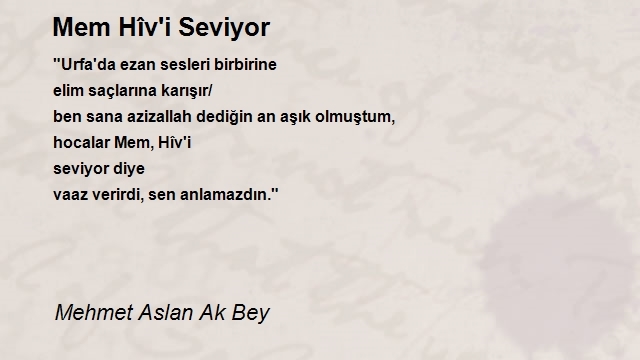 Mehmet Aslan Ak Bey