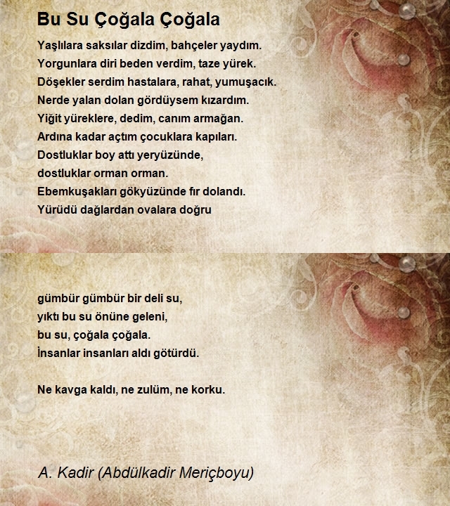 A. Kadir (Abdülkadir Meriçboyu)