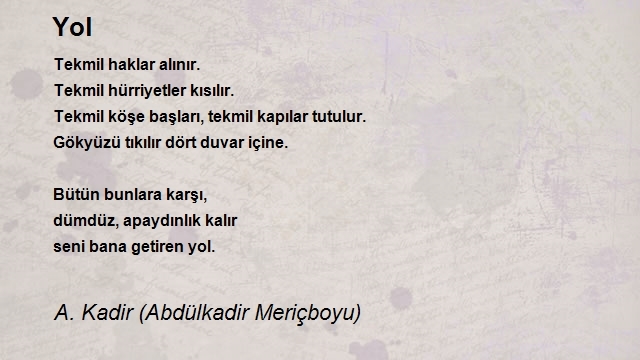 A. Kadir (Abdülkadir Meriçboyu)