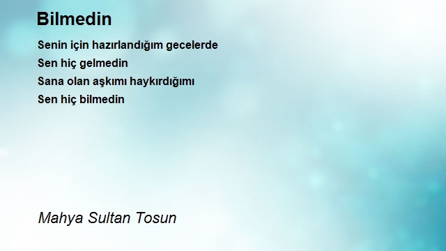 Mahya Sultan Tosun