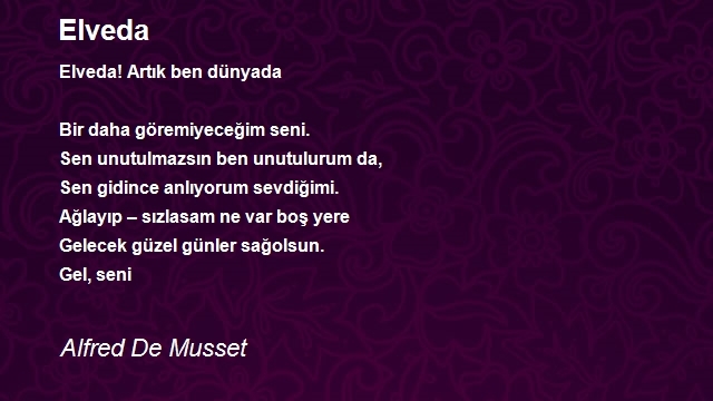 Alfred De Musset