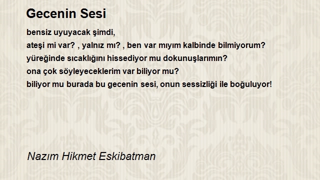 Nazım Hikmet Eskibatman