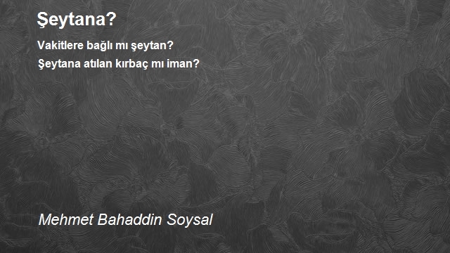 Mehmet Bahaddin Soysal