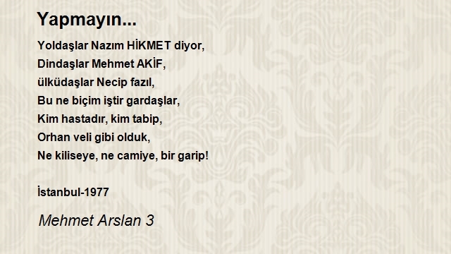 Mehmet Arslan 3