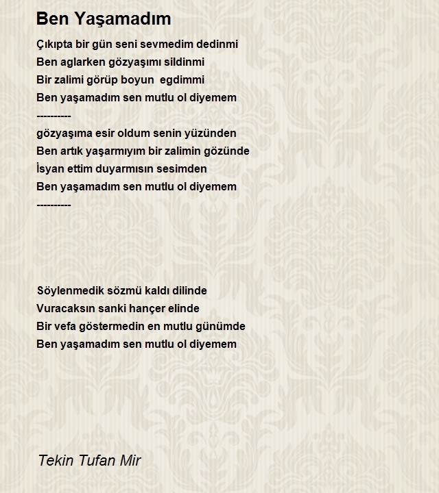 Tekin Tufan Mir