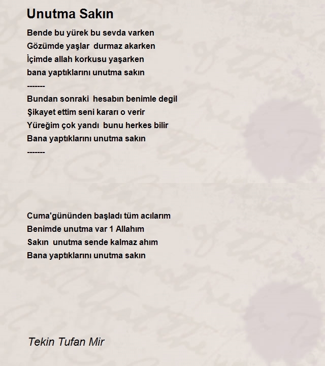 Tekin Tufan Mir