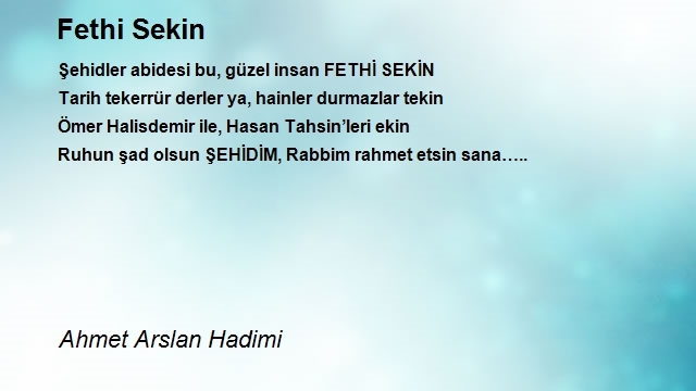 Ahmet Arslan Hadimi