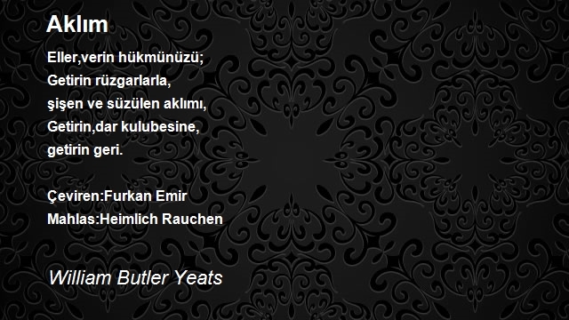 William Butler Yeats