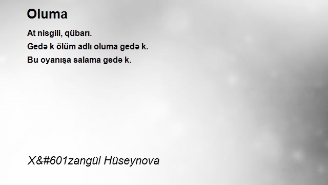 X&#601zangül Hüseynova