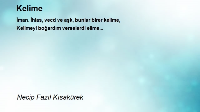 Necip Fazıl Kısakürek