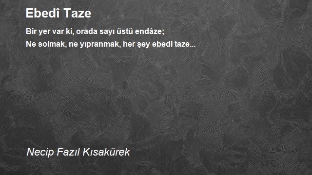 Necip Fazıl Kısakürek