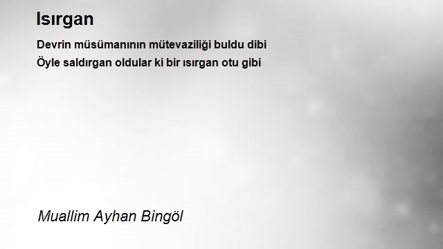 Muallim Ayhan Bingöl