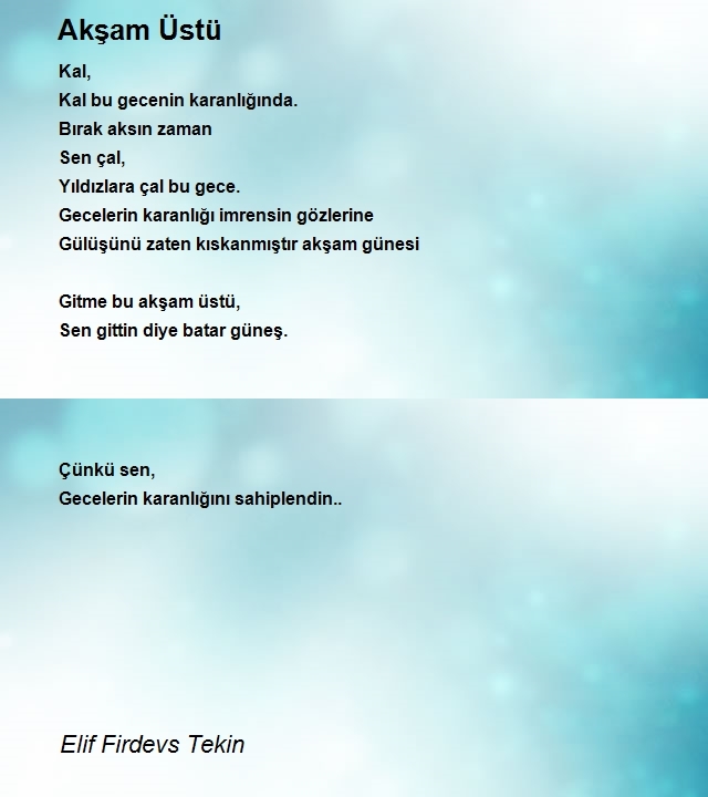 Elif Firdevs Tekin