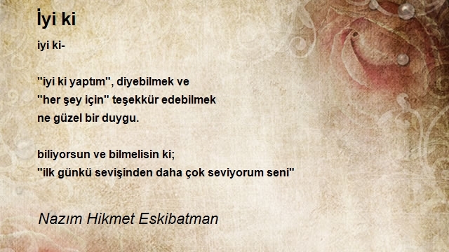 Nazım Hikmet Eskibatman