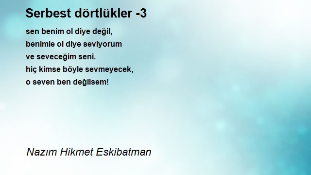 Nazım Hikmet Eskibatman