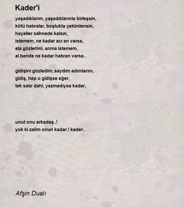 Afşin Dualı