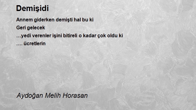 Aydoğan Melih Horasan