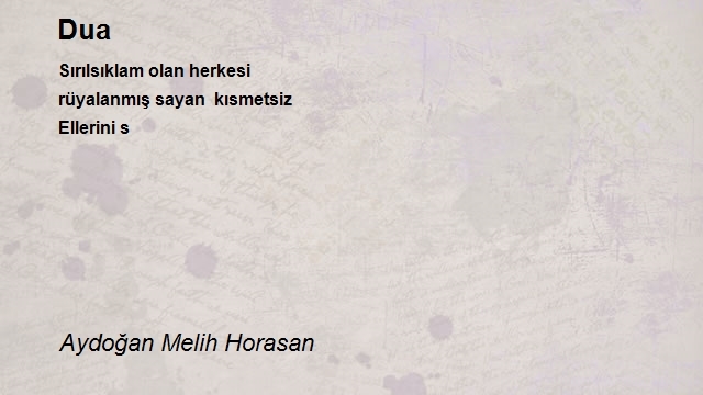 Aydoğan Melih Horasan