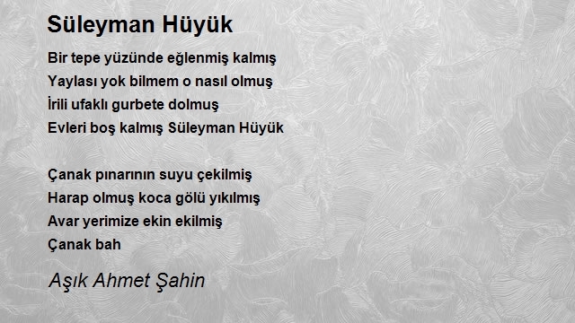 Aşık Ahmet Şahin