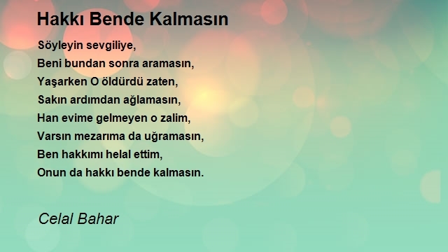 Celal Bahar