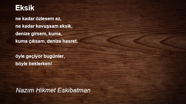 Nazım Hikmet Eskibatman