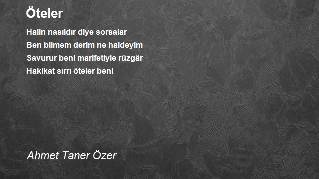 Ahmet Taner Özer