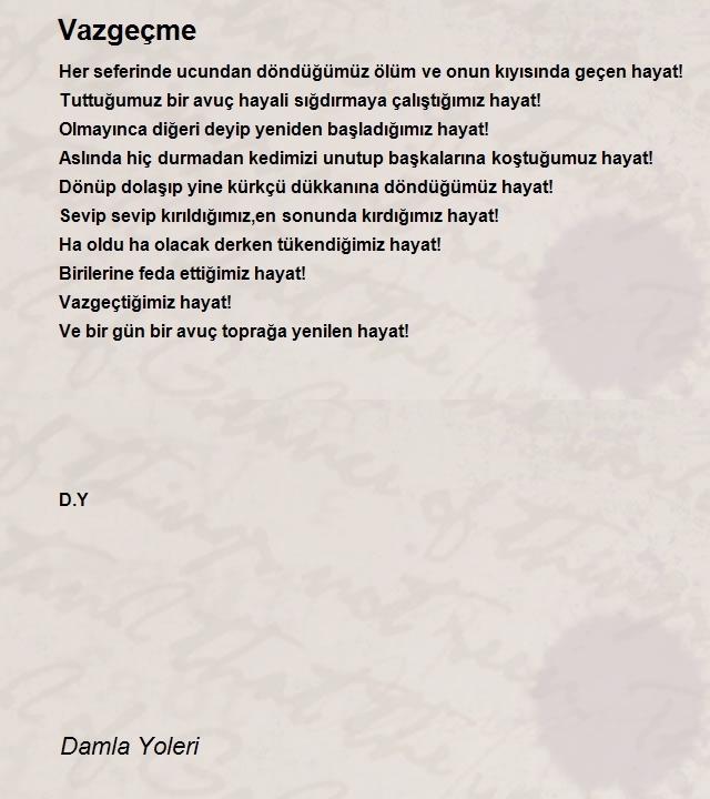 Damla Yoleri