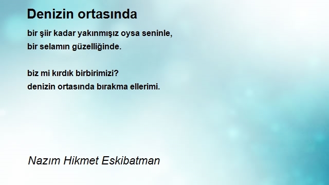 Nazım Hikmet Eskibatman