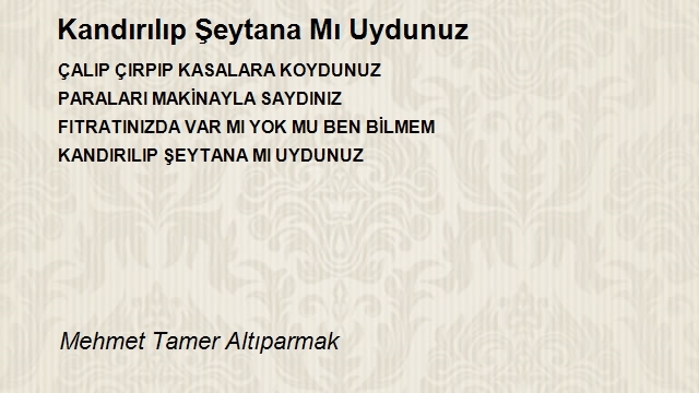 Mehmet Tamer Altıparmak