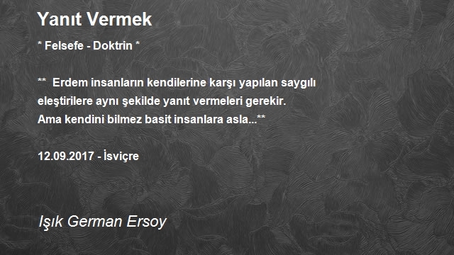 Işık German Ersoy 