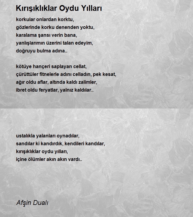 Afşin Dualı