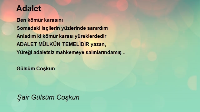 Şair Gülsüm Coşkun