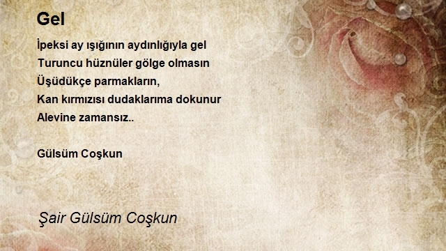 Şair Gülsüm Coşkun