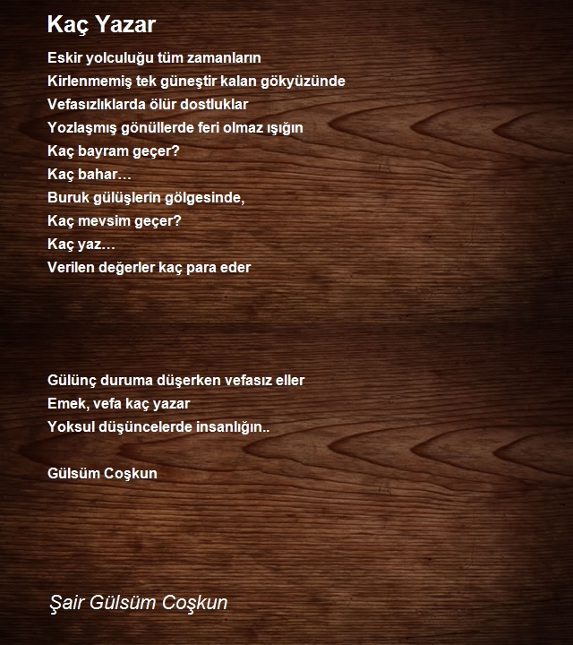 Şair Gülsüm Coşkun