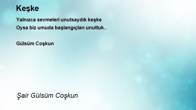 Şair Gülsüm Coşkun