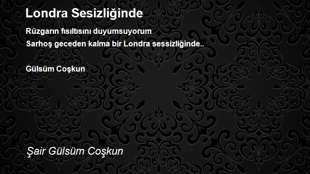 Şair Gülsüm Coşkun