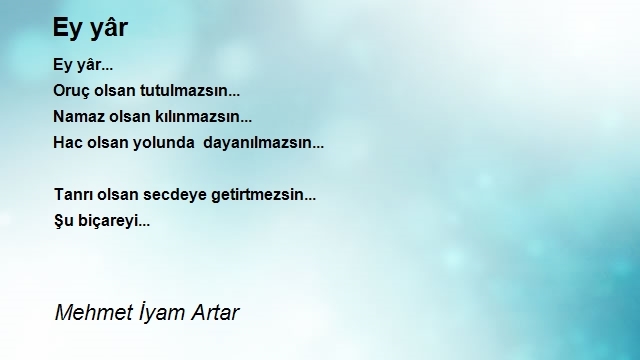 Mehmet İyam Artar