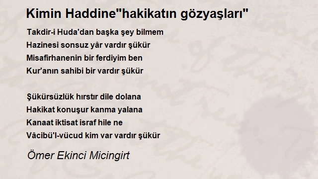 Ömer Ekinci Micingirt