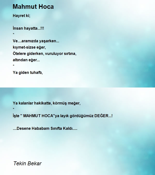 Tekin Bekar