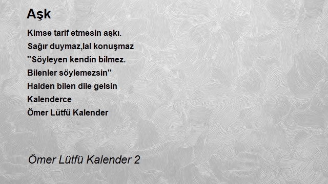 Ömer Lütfü Kalender 2