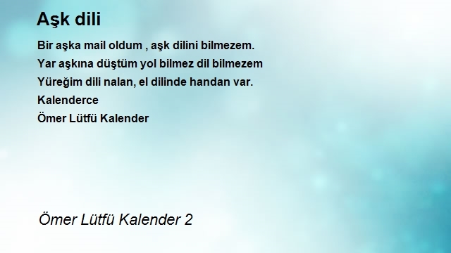 Ömer Lütfü Kalender 2