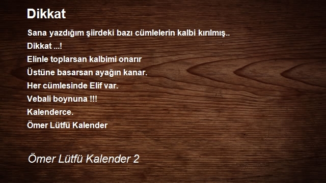 Ömer Lütfü Kalender 2