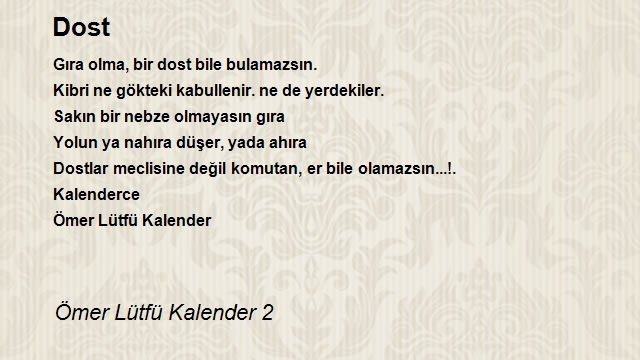 Ömer Lütfü Kalender 2