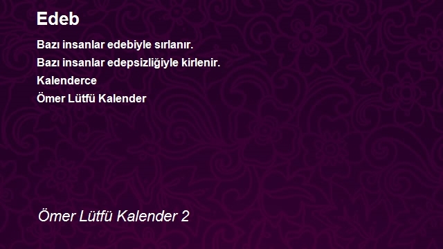 Ömer Lütfü Kalender 2