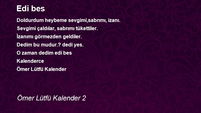 Ömer Lütfü Kalender 2